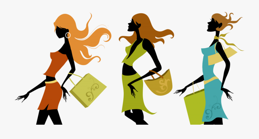 Ladies Fashion Accessories - Girls Shopping, Transparent Clipart