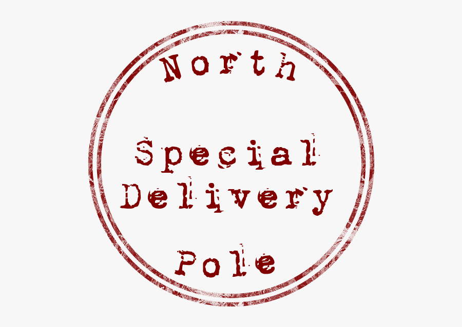 North Pole Special Delivery - Circle, Transparent Clipart