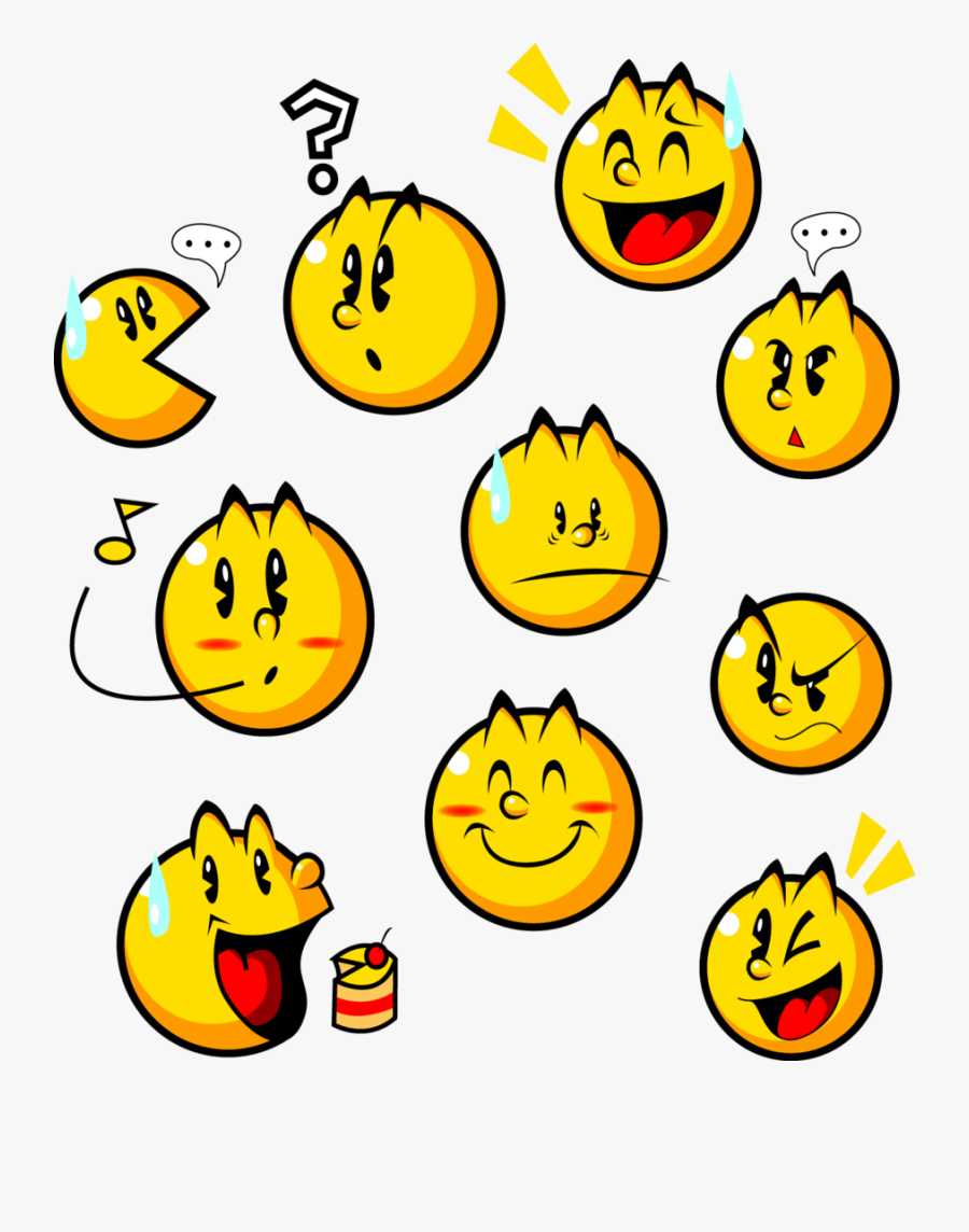 Pac Man Face Expressions - Pac Man Facial Expressions, Transparent Clipart