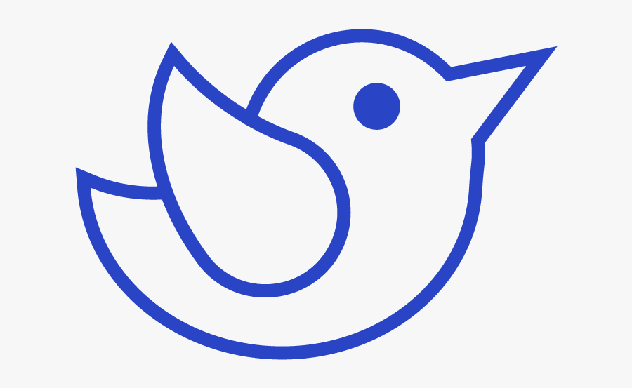Outline Of Twitter Logo, Transparent Clipart