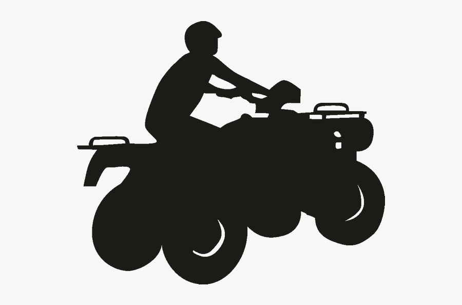 All Terrain Vehicle Sticker Four Wheel Drive Motorcycle - Four Wheeler Silhouette Png, Transparent Clipart