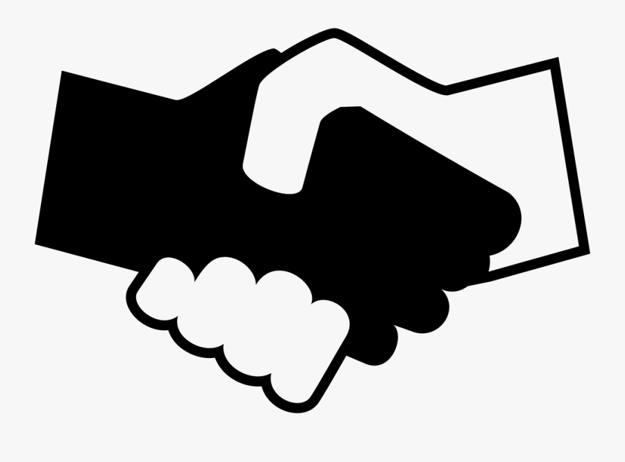 Black And White Shaking Hands - Handshake Emoji Black And White, Transparent Clipart