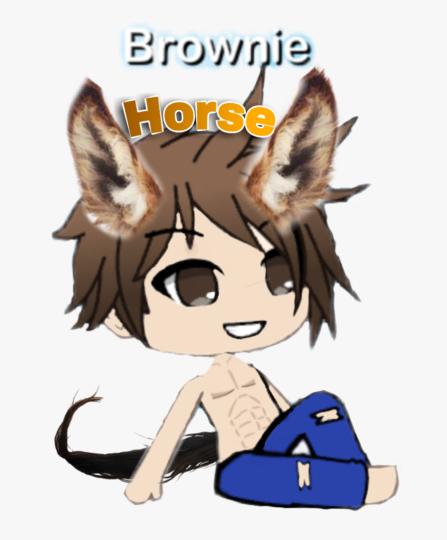 #horse #brownie #gachalife - Cartoon, Transparent Clipart