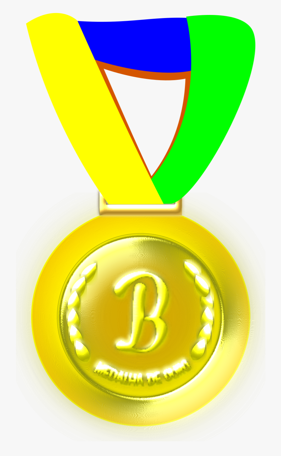 Gold Gold Medal Medals Png Image - Medalha Do Brasil Png, Transparent Clipart