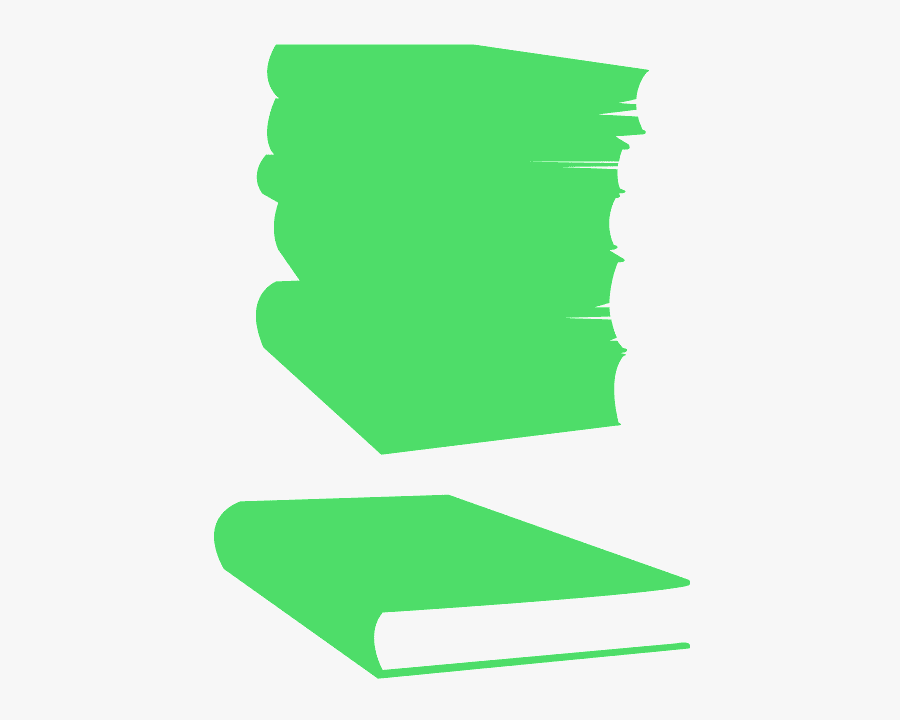 Books Green Silhouette, Transparent Clipart