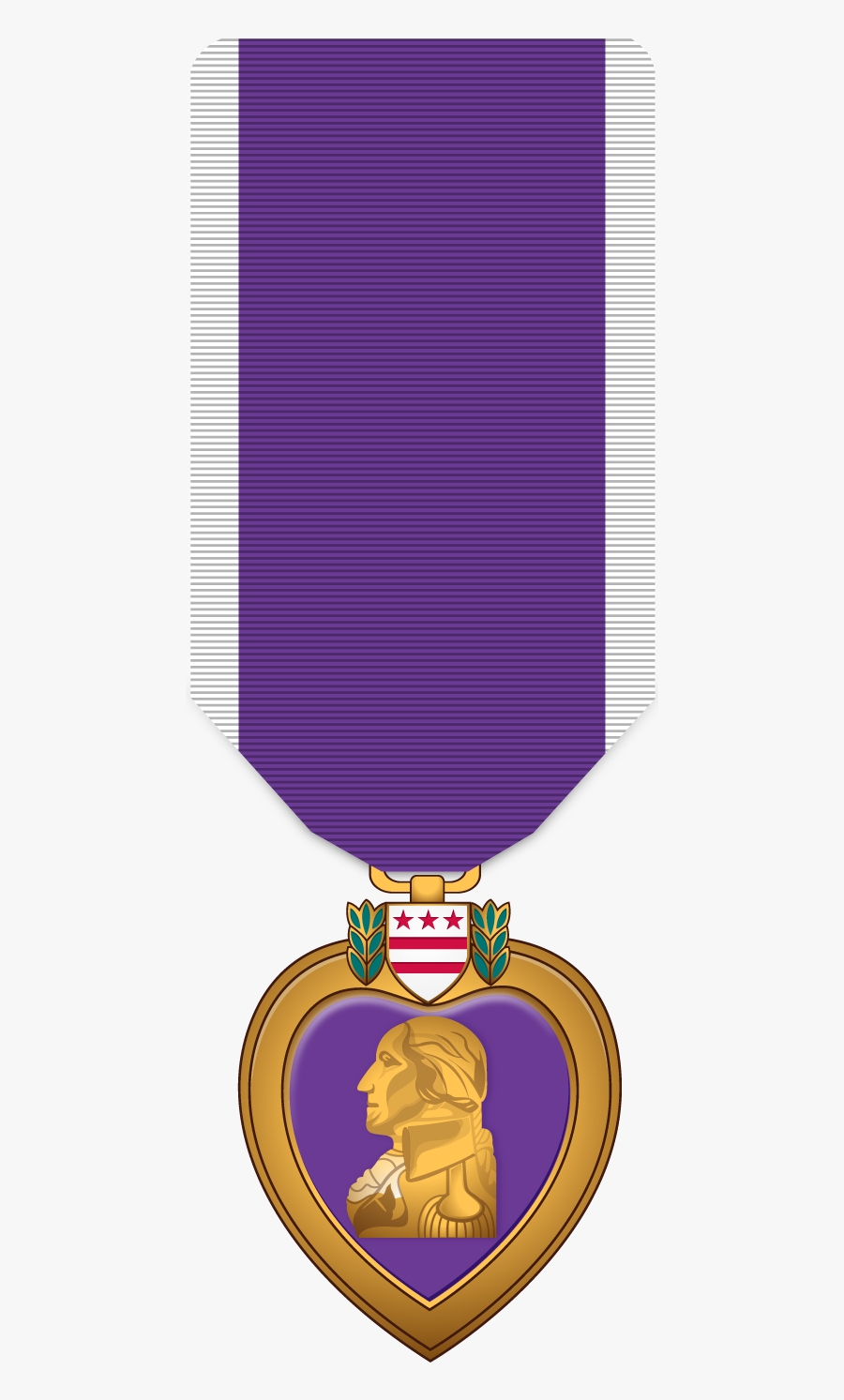 Marine Corps Medals, Navy Medals, Army Medals, Air - Purple Heart Clip Art Medal, Transparent Clipart