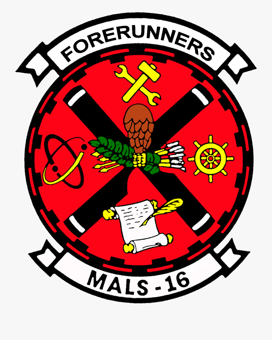 Mals-16 Insignia - Marine Aviation Logistics Squadron 16, Transparent Clipart