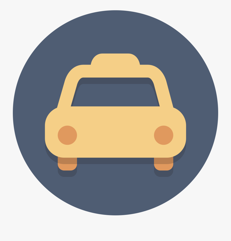 Circle Icons Taxi - Taxi Icon Circle, Transparent Clipart