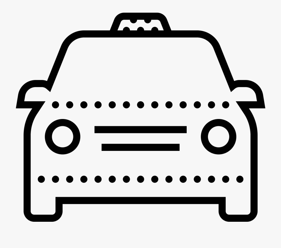 This Is An Icon Of A Taxi Cab - Icon Car White Png, Transparent Clipart