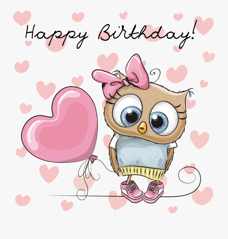 Cartoon Royalty Free Cute Transprent Png Royaltyfree - Happy Birthday Cute Owl, Transparent Clipart