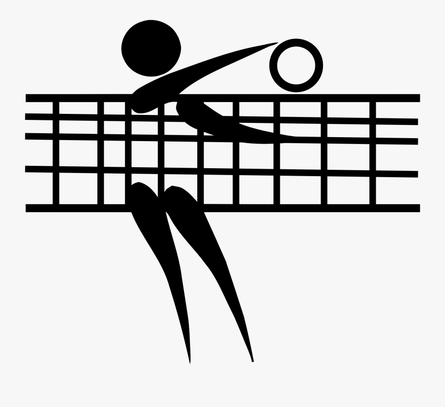 Volleyball Netball Ball Free Picture - Stick Figure Volleyball Clipart, Transparent Clipart