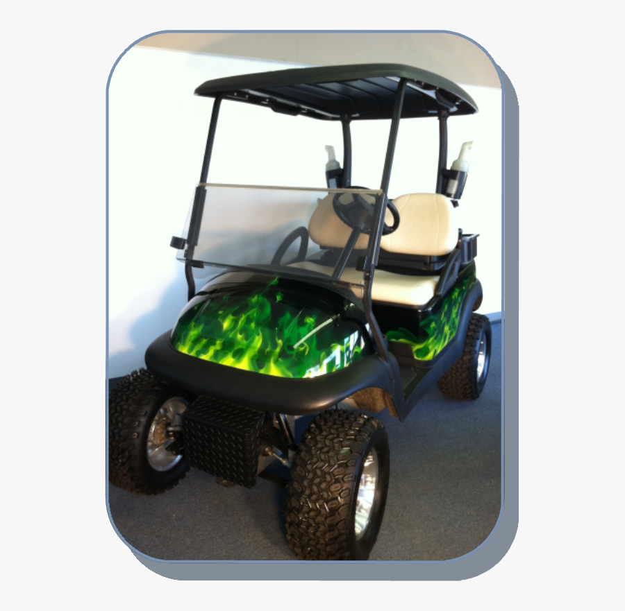 Golf Cart Custom Flame, Transparent Clipart