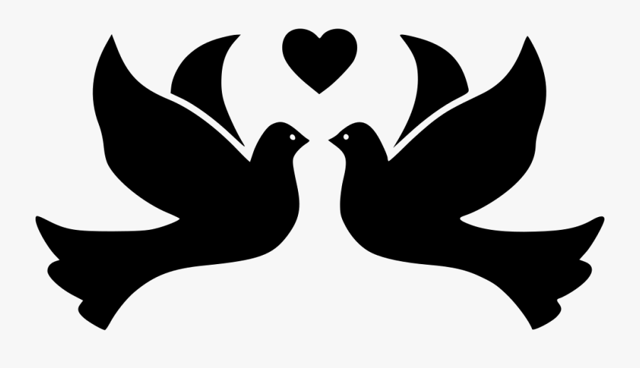 Wing,black And White,symbol,clip Art,monochrome - Love Bird Icon Png