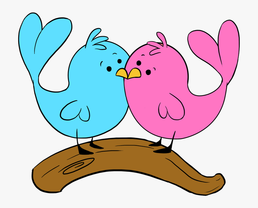 Draw Small Love Birds, Transparent Clipart