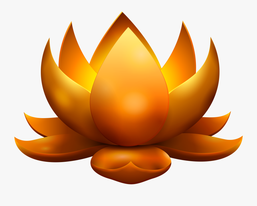 Lotus Clipart Orange, Transparent Clipart