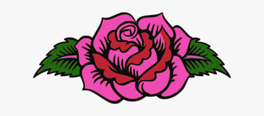 Pink Rose - Day Of The Dead Flower Designs, Transparent Clipart