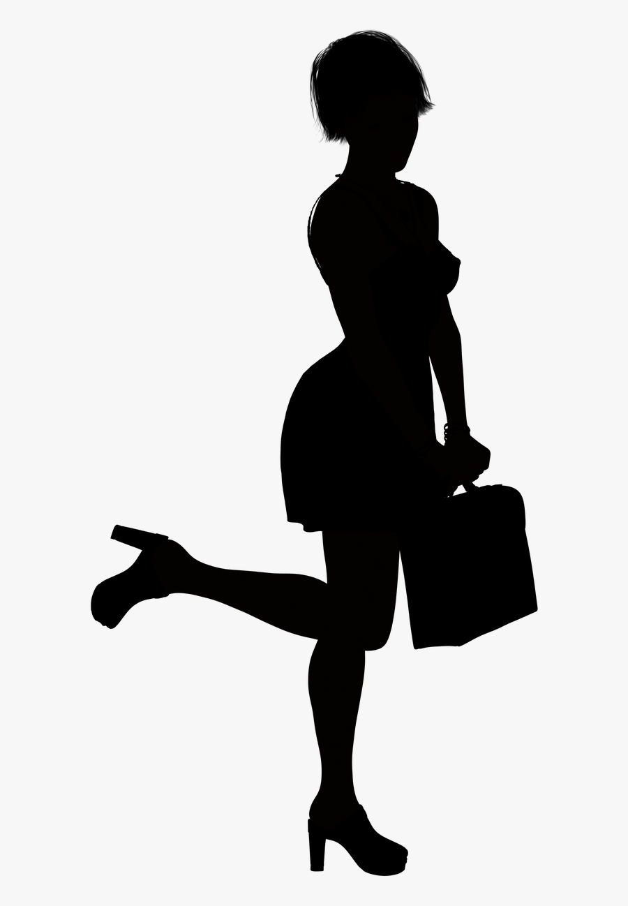 Silhouette Woman Secretary Free Picture - Silhouette Secretary, Transparent Clipart