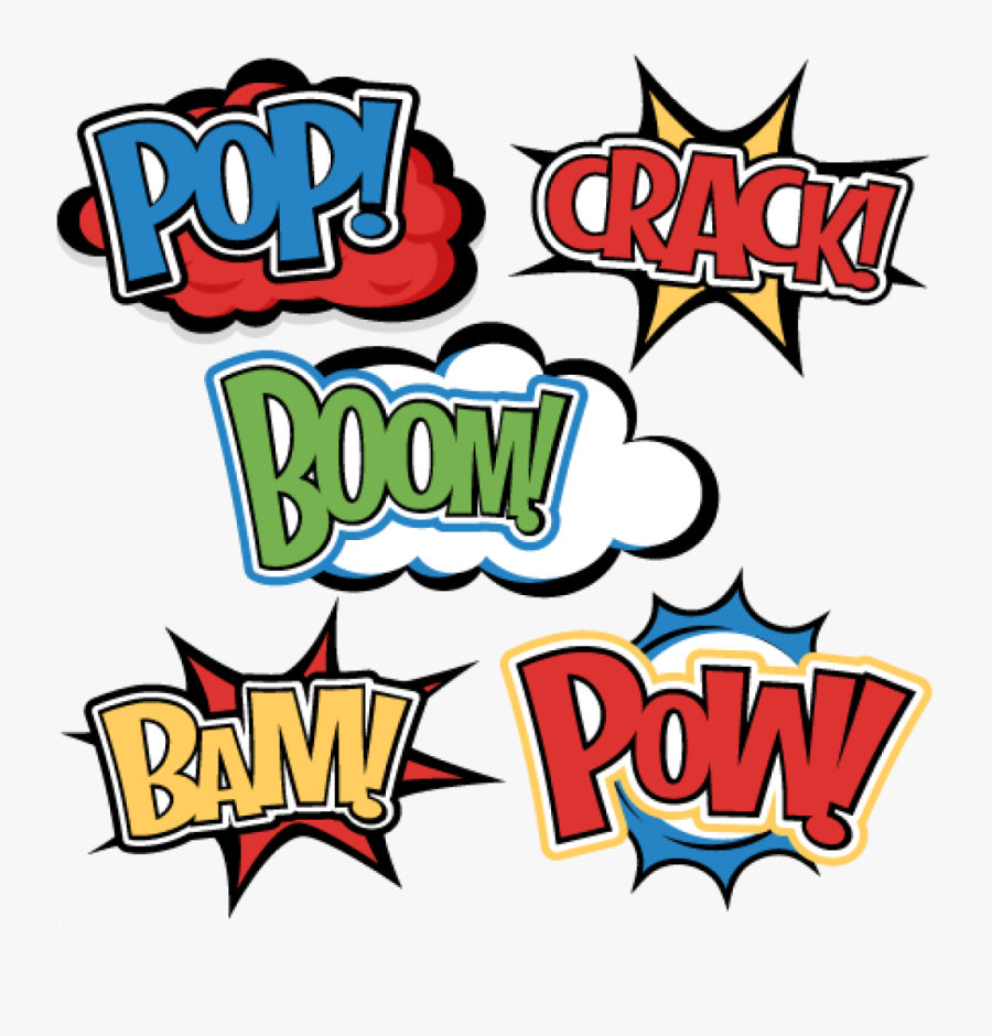 Superhero Cutouts Cupcake Hatenylo - Superhero Words, Transparent Clipart