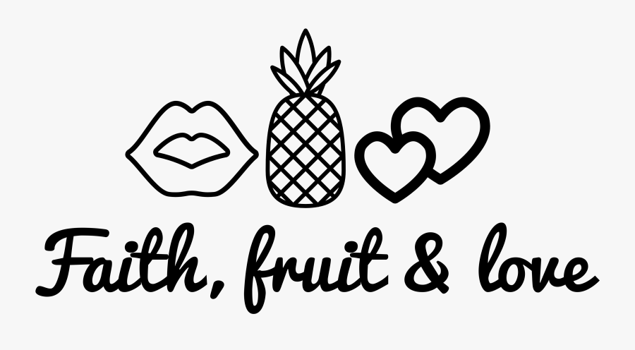 Faith Fruit & Love - Pineapple, Transparent Clipart