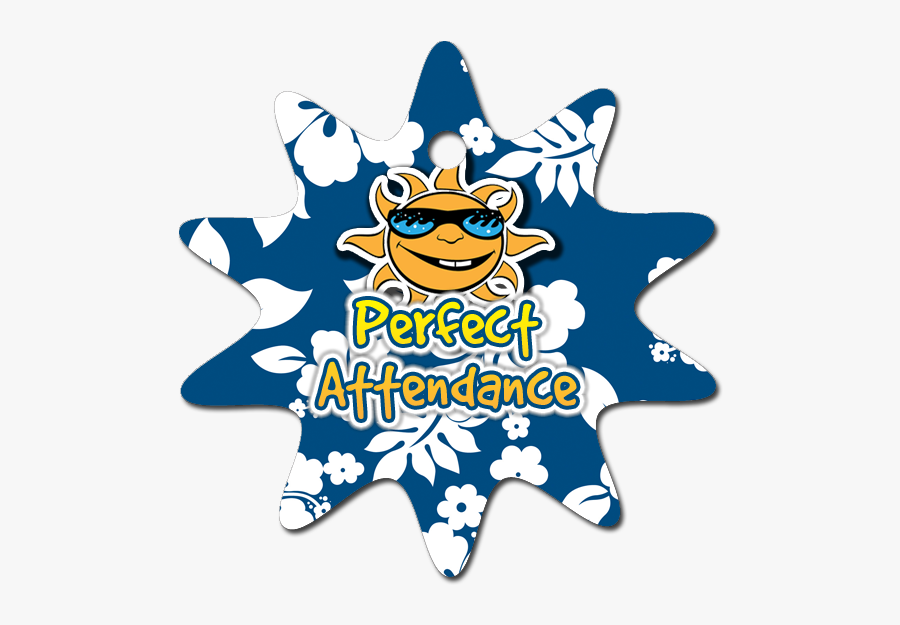 Perfect Attendance Sun Tag - Cartoon, Transparent Clipart