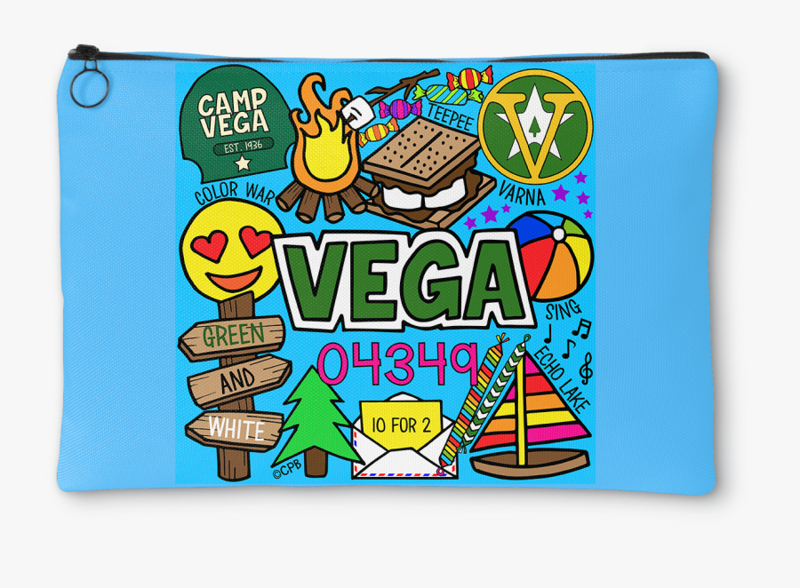 Camp Collages Accessory Pouch - Camp Vega Drawing 2018, Transparent Clipart