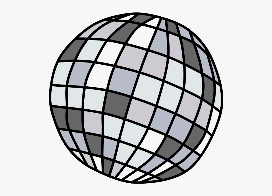 Disco Ball, Silver - Disco Ball Clipart Black And White, Transparent Clipart