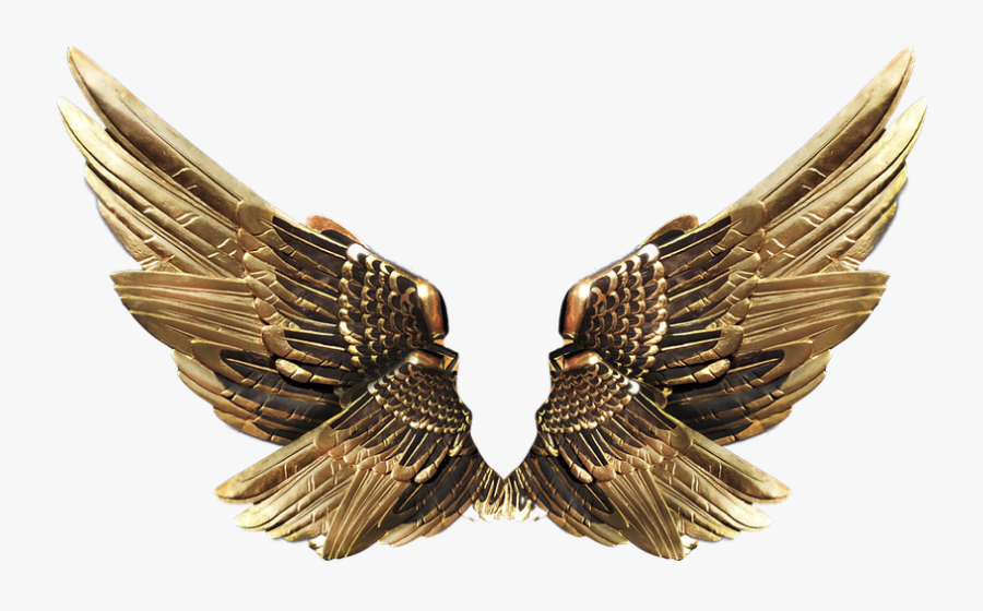 Ala Dorado Oro Golden Wing Freetoedit - Golden Wings, Transparent Clipart
