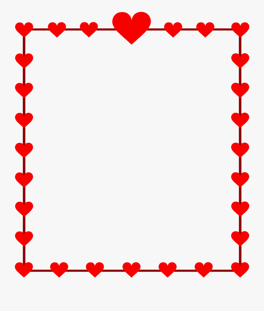 Clip Art Borders And Frames Heart Openclipart Free - Valentine's Day Border Clipart, Transparent Clipart