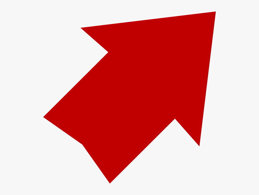 Red Arrow Up Right, Transparent Clipart