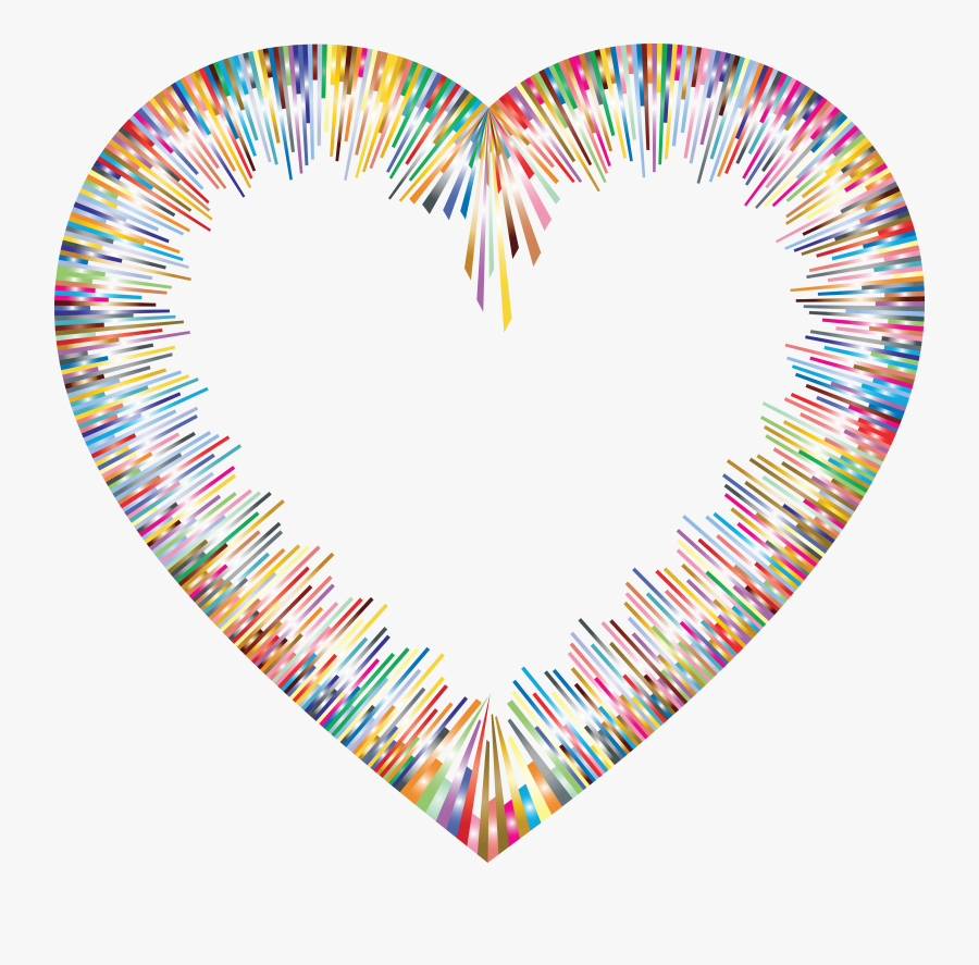 Free Clipart Of A Colorful Abstract Heart Border - Free Heart Border Clipart, Transparent Clipart