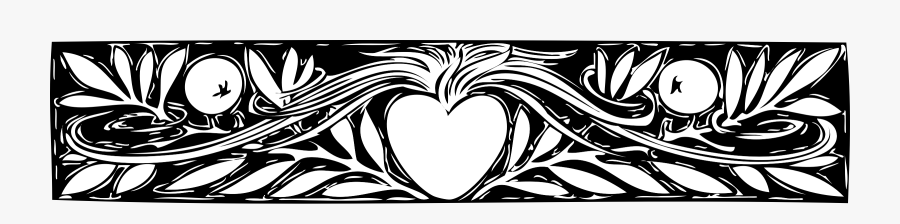 Heart Border Png - Heart With Branches Png, Transparent Clipart