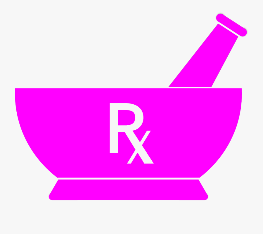 Mortar And Pestle With Rx Symbol - Mortar And Pestle Rx, Transparent Clipart