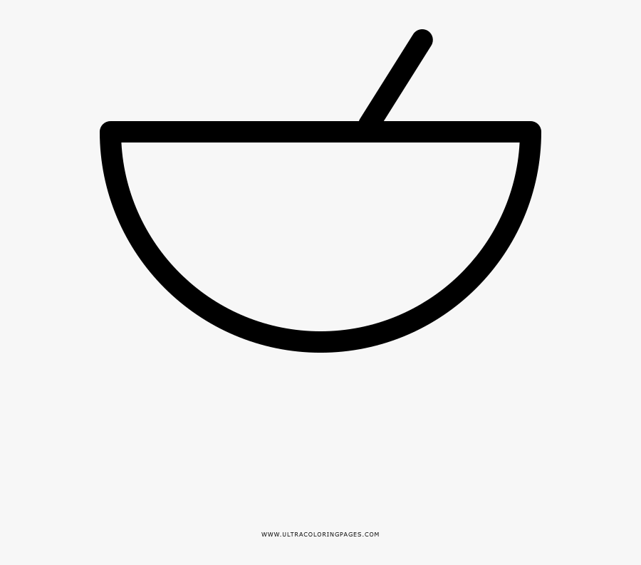 Pestle And Mortar Coloring Page - Line Art, Transparent Clipart