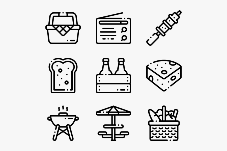 Picnic - Picnic Basket Icon Vector, Transparent Clipart