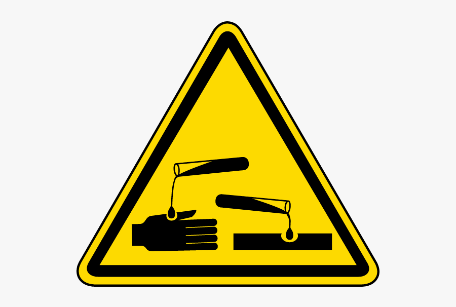 Corrosive Substance Warning Label - Radioactive Safety Symbol, Transparent Clipart