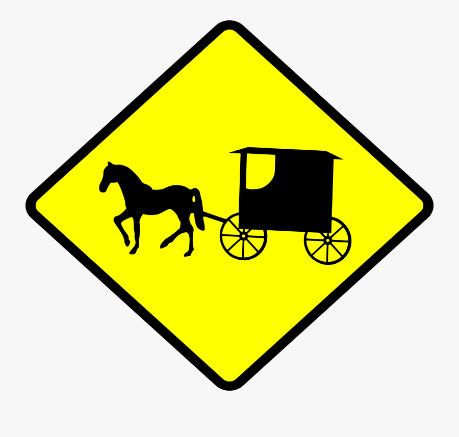 Caution Amish Buggies Clip Arts, Transparent Clipart