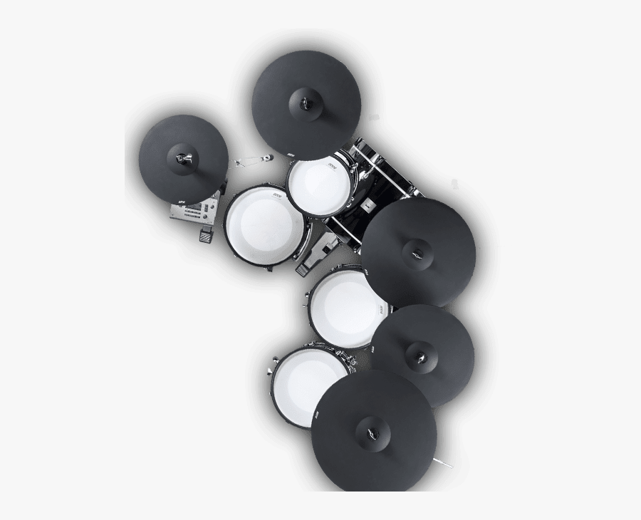 Electronic Hybrid Drum Kit, Transparent Clipart