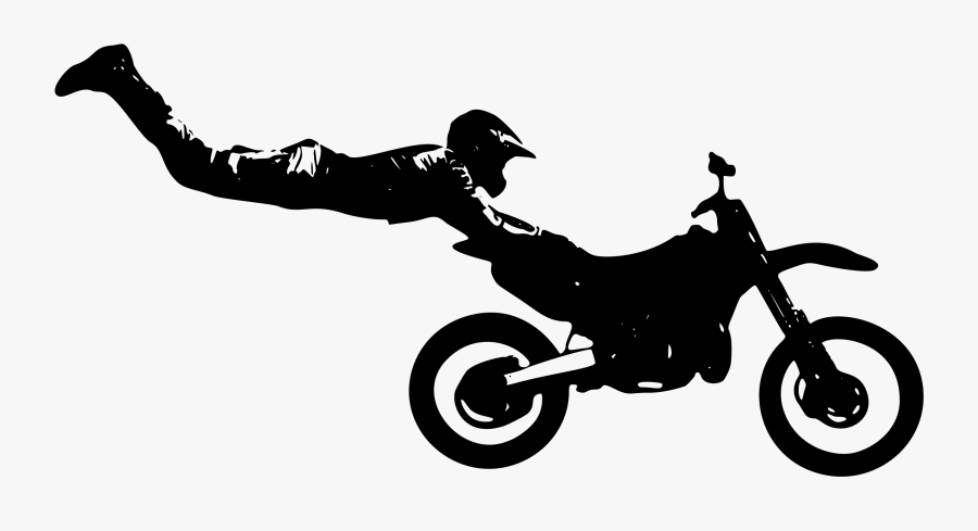 Enduro Motorcycle Stunt Riding - Motorcycle Stunt Clipart, Transparent Clipart
