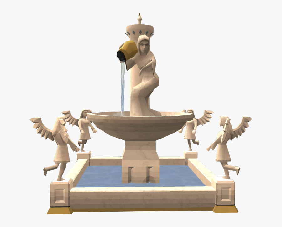 Fountain Clipart Garden Fountain - Fountain With Sitting Png, Transparent Clipart