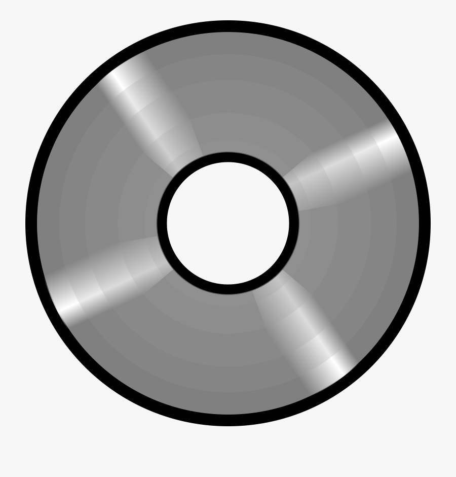 Black And White Compact Disc, Transparent Clipart