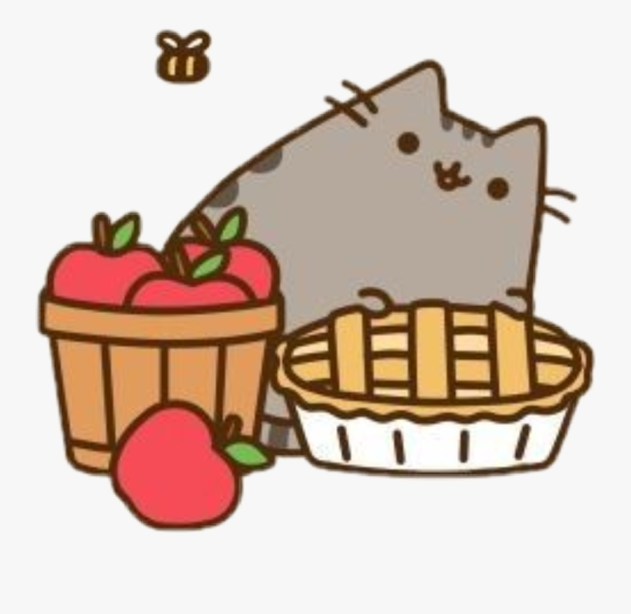 #pusheen #apple #applepie #pie #manzana #sticker #sticker - Pusheen Food, Transparent Clipart