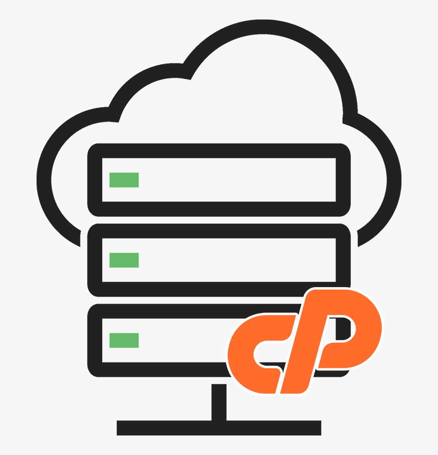 Server Clipart Black And White - Cloud Server Icon Png, Transparent Clipart