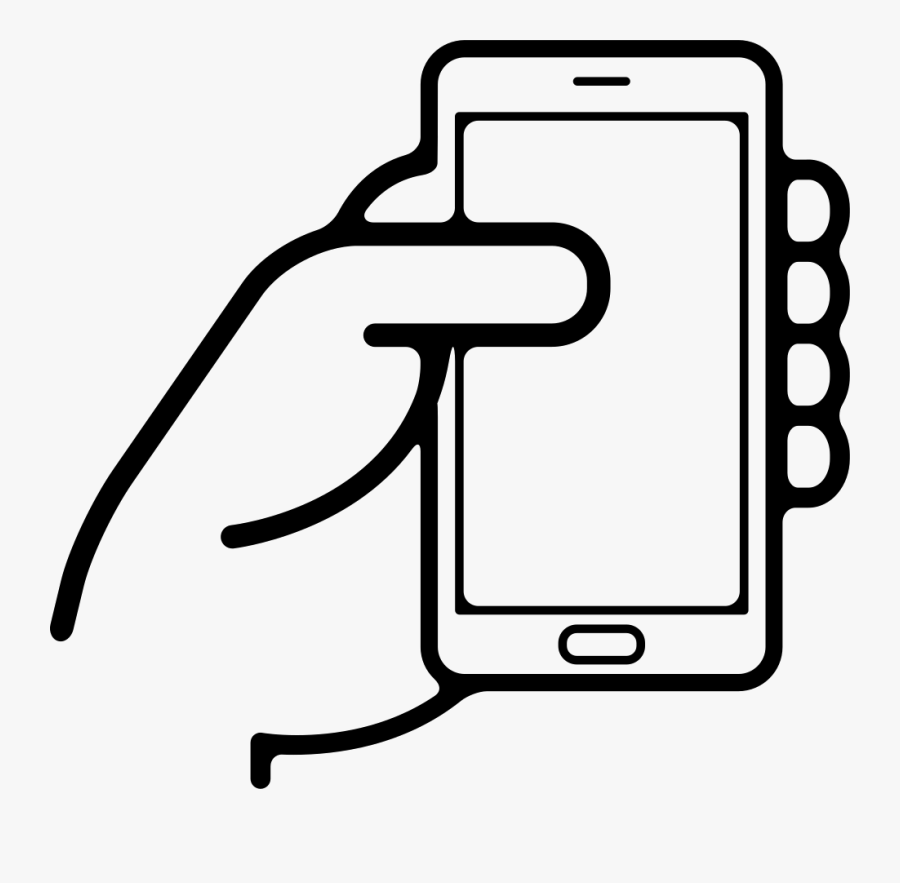 Hand Holding A Cellphone Svg Png Icon Free Download - Hand Holding Phone Icon, Transparent Clipart
