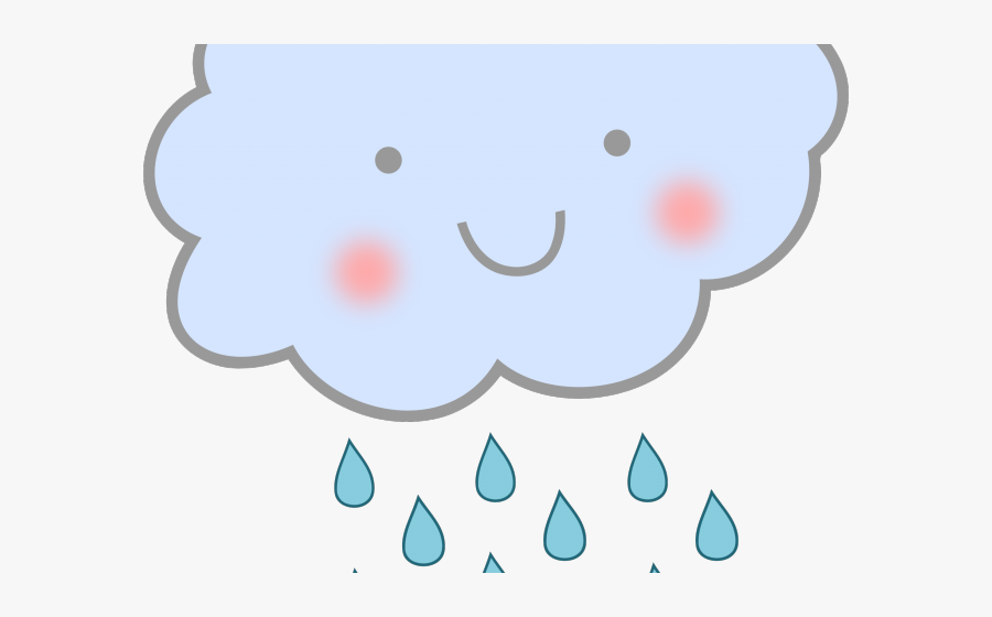 Cloud Server Clipart Rain Cloud - Transparent Cartoon Cloud With Rain, Transparent Clipart