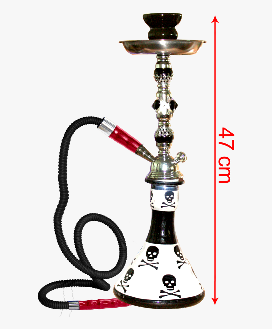 Hookah Black Skull & Cross Bones, Transparent Clipart