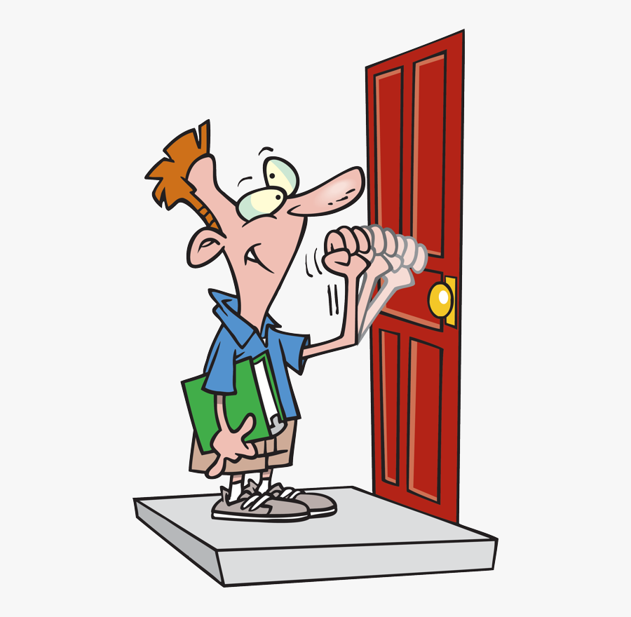 Clip Art Knock On Door Clip Art - Cartoon Knocking On Door, Transparent Clipart