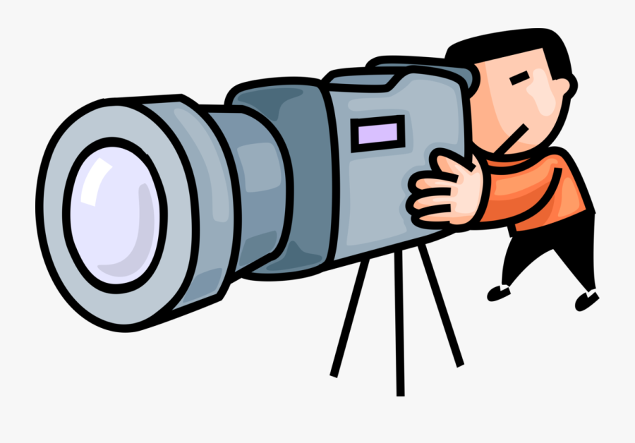 Cameraman Films Scene With Vector Download - Camera Man Vector Png, Transparent Clipart