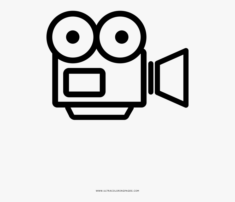 Video Camera Coloring Page - Video Illustration Maker, Transparent Clipart