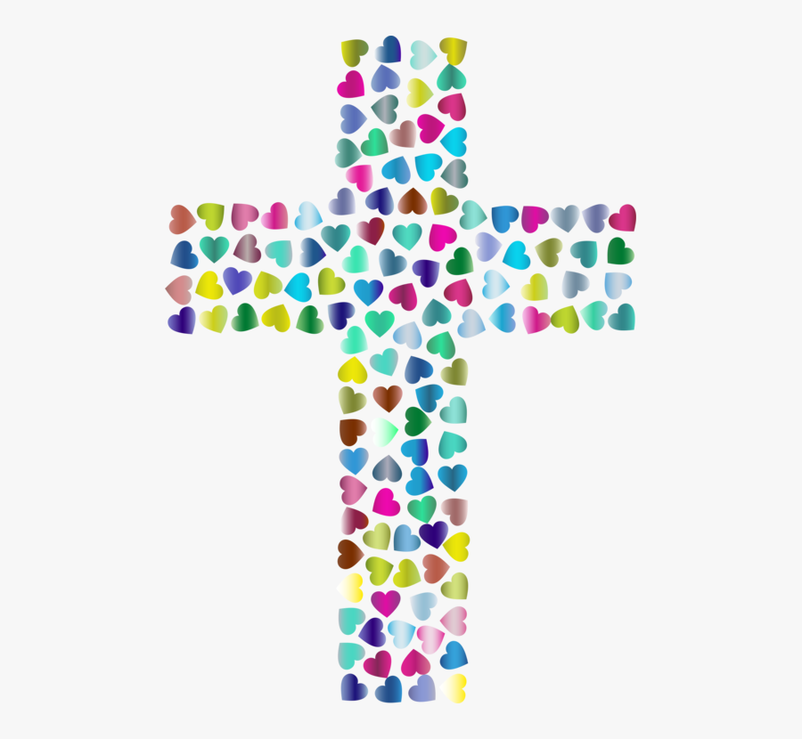 Transparent Christian Cross Clip Art - Hearts Cross, Transparent Clipart