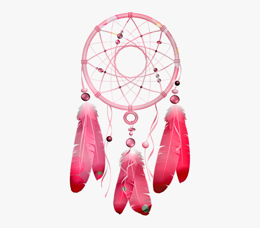 Dream Catcher, Pink, Beads, Symbol, Pen, Protection - Clip Art Dream Catchers, Transparent Clipart